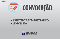 Convocação dos candidatos aprovados no concurso da Câmara Municipal